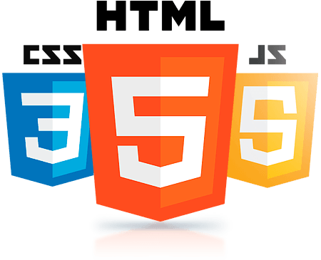 Icone contendo os logotipos do HTML5, JavaScript, CSS3 e Bootstrap.